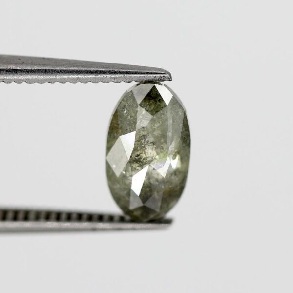 1.00 Ct Natural Salt and Pepper Oval shape Diamond - Image 3