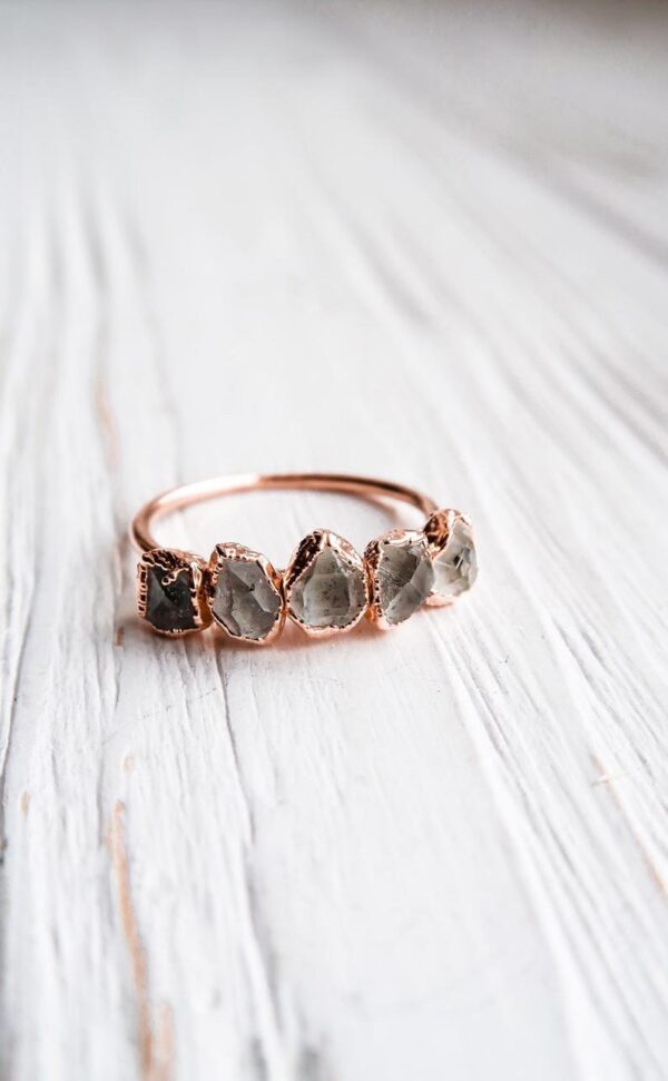 Herkimer Rough Diamond Triple Ring - Image 2