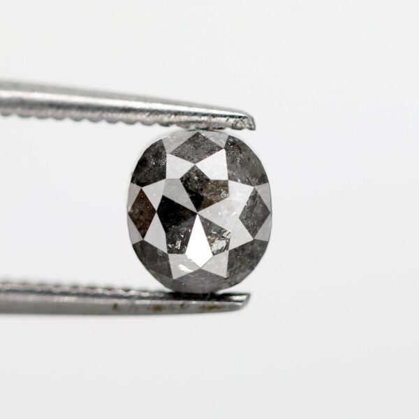 1.23 Ct Natural Salt and Pepper Oval shape Diamond