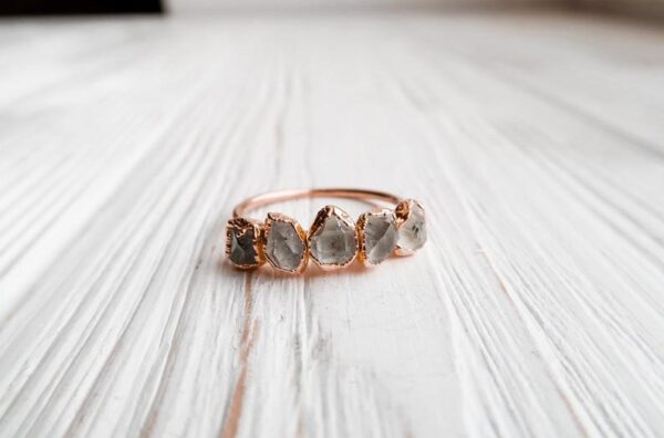 Herkimer Rough Diamond Triple Ring - Image 3