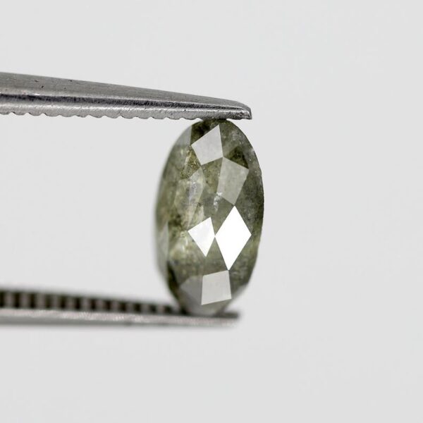 1.00 Ct Natural Salt and Pepper Oval shape Diamond - Image 4