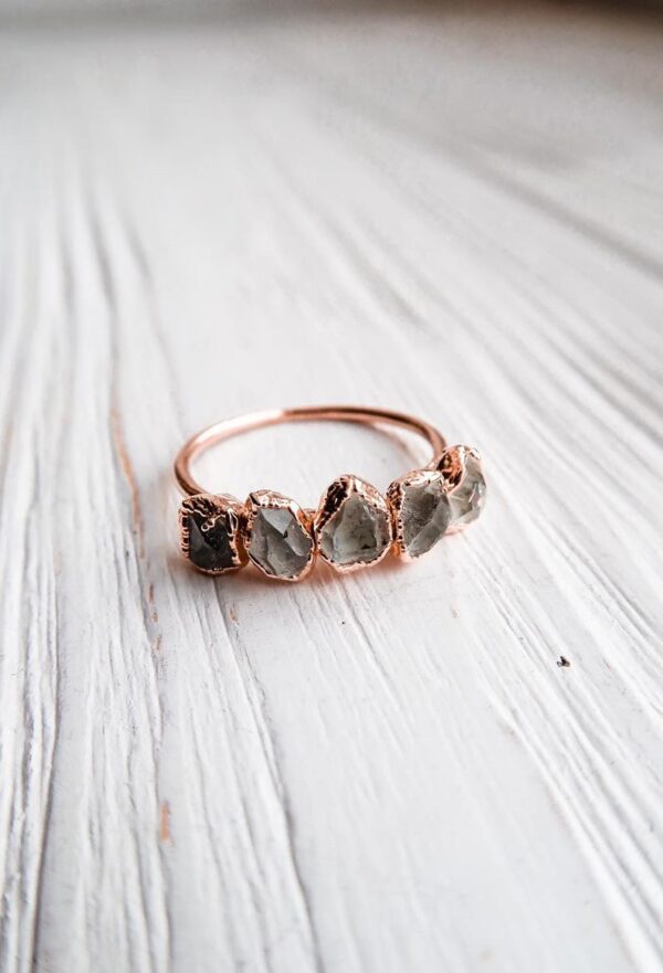 Herkimer Rough Diamond Triple Ring - Image 4
