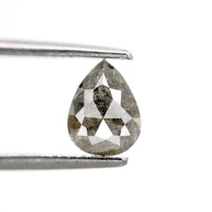 0.94 Ct Natural Salt and Pepper Pear shape Diamond