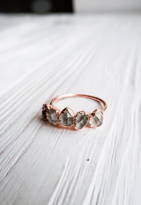 Herkimer Rough Diamond Triple Ring - Image 5