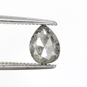 1.00 Ct Natural Salt and Pepper Pear Shape Diamond