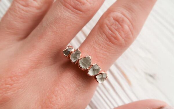 Herkimer Rough Diamond Triple Ring - Image 6