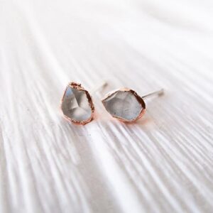 Raw Herkimer Diamond Studs (Earrings)