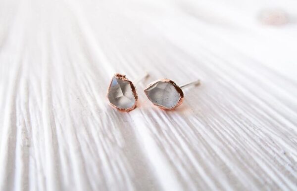 Raw Herkimer Diamond Studs (Earrings)