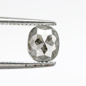 0.87 Ct Natural Salt and Pepper square shape Diamond
