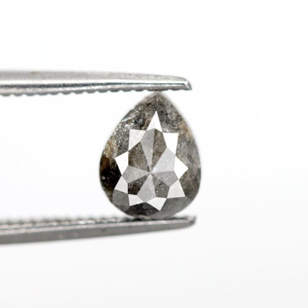 1.00 Ct Natural Salt and Pepper Pear shape Diamond