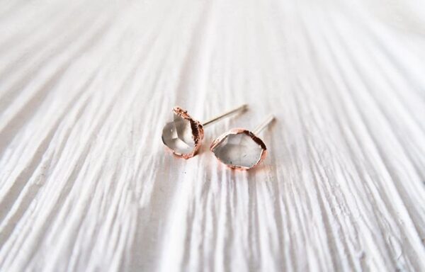 Raw Herkimer Diamond Studs (Earrings) - Image 3