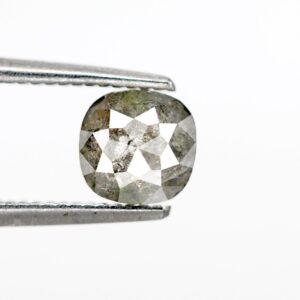 0.67 Ct Natural Salt and Pepper Square shape Diamond