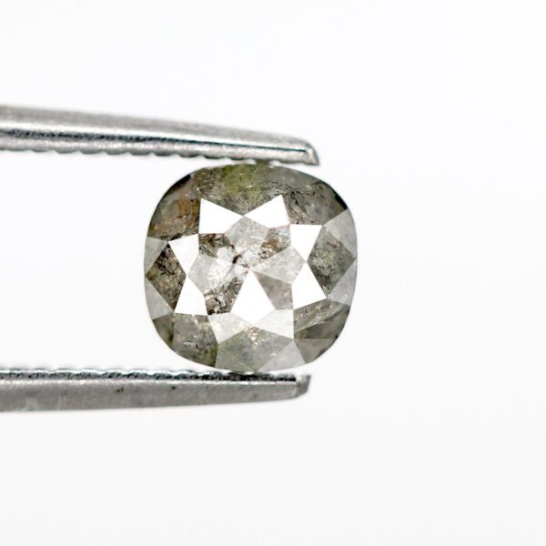 0.67 Ct Natural Salt and Pepper Square shape Diamond