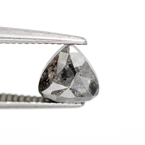 1.01 Ct Natural Salt and Pepper Heart shape Diamond - Image 2