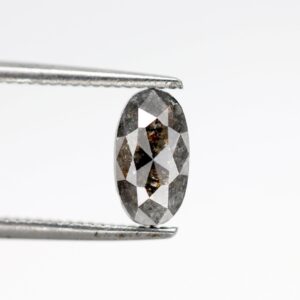 1.07 Ct Natural Salt and Pepper Oval shape Diamond
