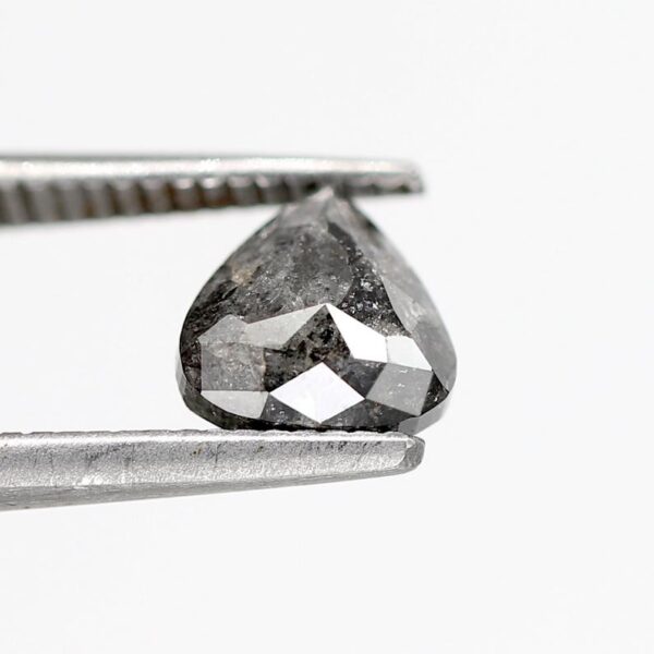 1.01 Ct Natural Salt and Pepper Heart shape Diamond - Image 3