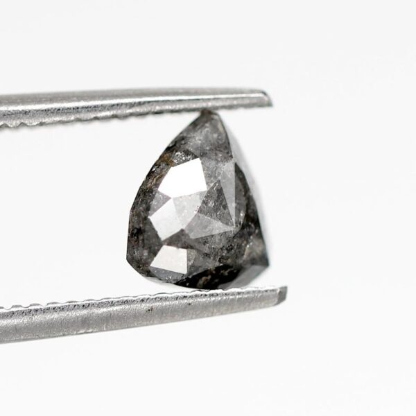1.01 Ct Natural Salt and Pepper Heart shape Diamond - Image 4