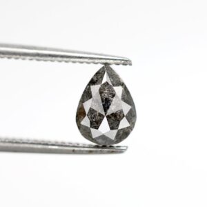 1.13 Ct Natural Salt and Pepper Pear shape Diamond