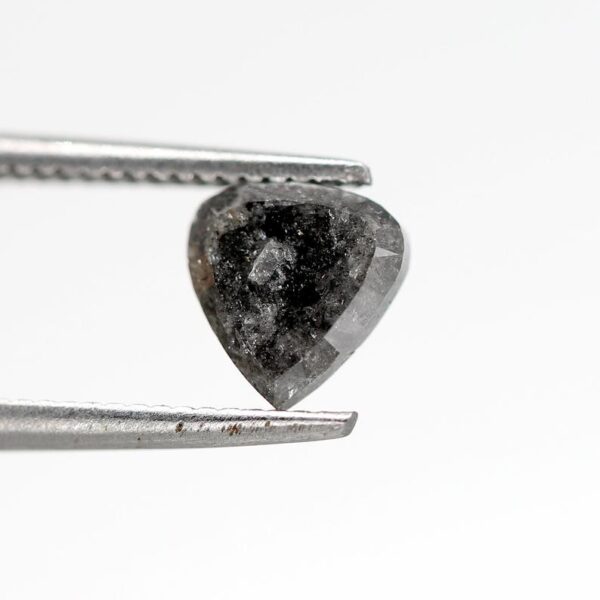 1.01 Ct Natural Salt and Pepper Heart shape Diamond - Image 6