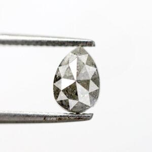0.97 Ct Natural Salt and Pepper Pear shape Diamond