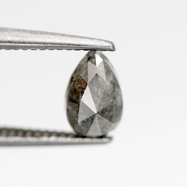 1.01 Ct Natural Salt and Pepper pear Shape Diamond - Image 2
