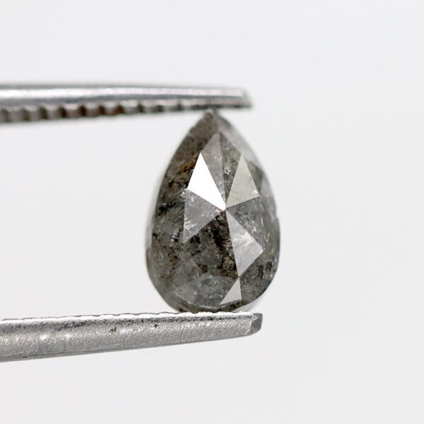 1.01 Ct Natural Salt and Pepper pear Shape Diamond - Image 3