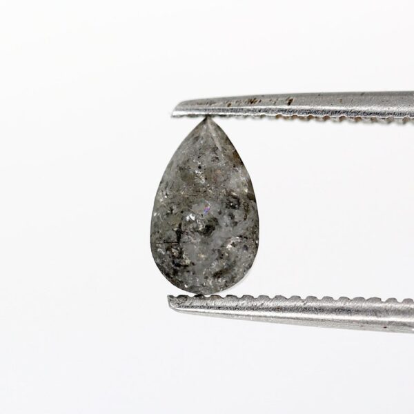 1.01 Ct Natural Salt and Pepper pear Shape Diamond - Image 4