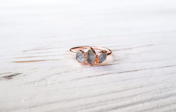 Herkimer Rough Diamond Triple Ring - Image 2