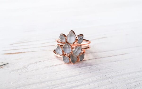 Herkimer Rough Diamond Triple Ring - Image 3
