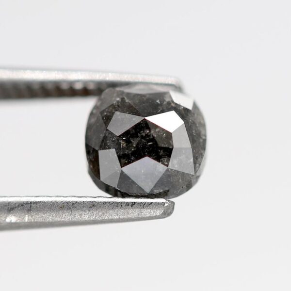 1.01 Ct Natural Salt and Pepper Square Shape Diamond - Image 2