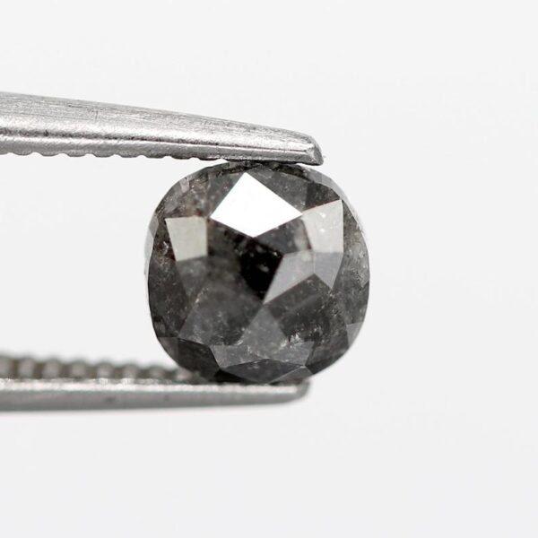 1.01 Ct Natural Salt and Pepper Square Shape Diamond - Image 3