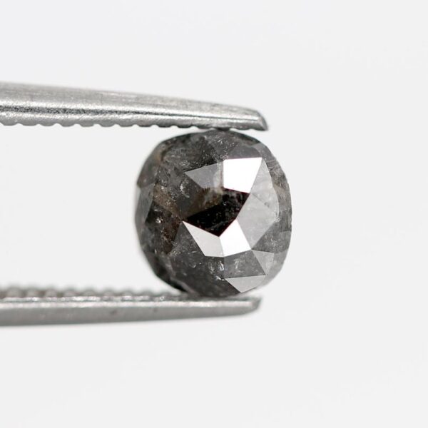 1.01 Ct Natural Salt and Pepper Square Shape Diamond - Image 4