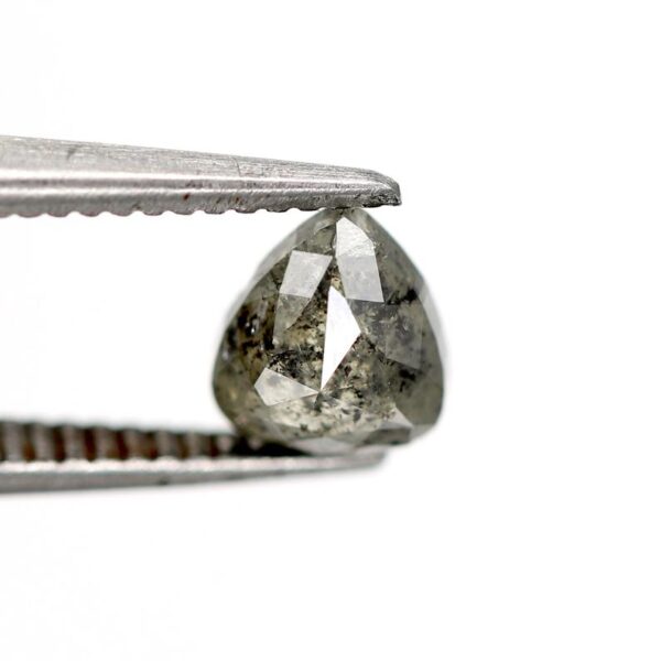 0.68 Ct Natural Salt and Pepper Pear shape Diamond - Image 4