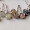 4.5mm White Raw Diamond Sterling Silver Studs (Earrings) - Image 3