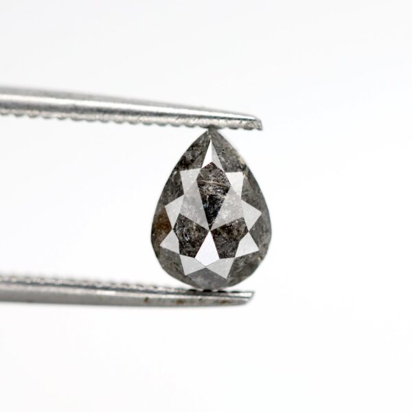 1.13 Ct Natural Salt and Pepper Pear shape Diamond