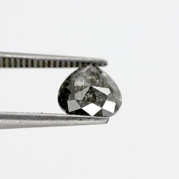 1.04 Ct Natural Salt and Pepper Heart shape Diamond - Image 2