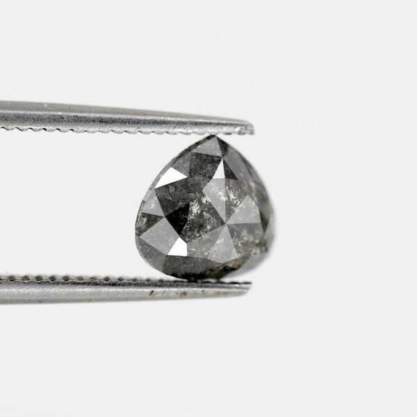1.04 Ct Natural Salt and Pepper Heart shape Diamond - Image 4