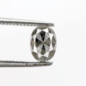 0.98 Ct Natural Salt and Pepper Oval shape Diamond
