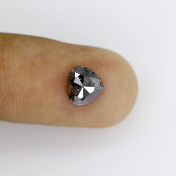 1.04 Ct Natural Salt and Pepper Heart shape Diamond - Image 6