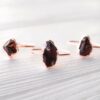 Raw Rose Gold Garnet Ring - Image 2