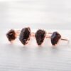 Raw Rose Gold Garnet Ring - Image 3