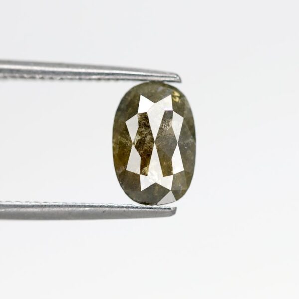 1.06 Ct Natural Salt and Pepper Oval shape Diamond - Image 2