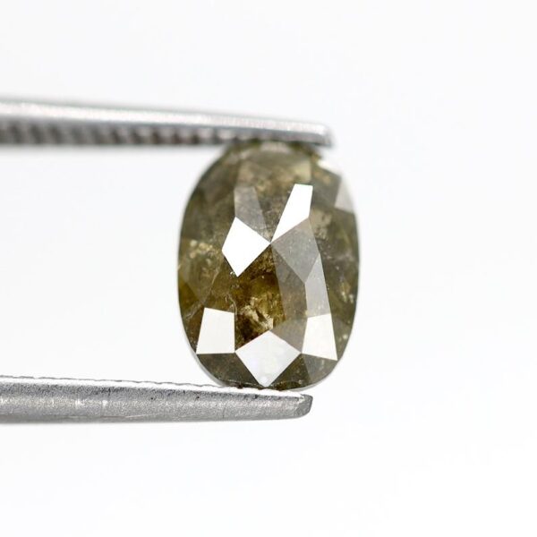 1.06 Ct Natural Salt and Pepper Oval shape Diamond - Image 3