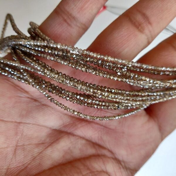 Faceted Brown Diamond Beads - Image 3