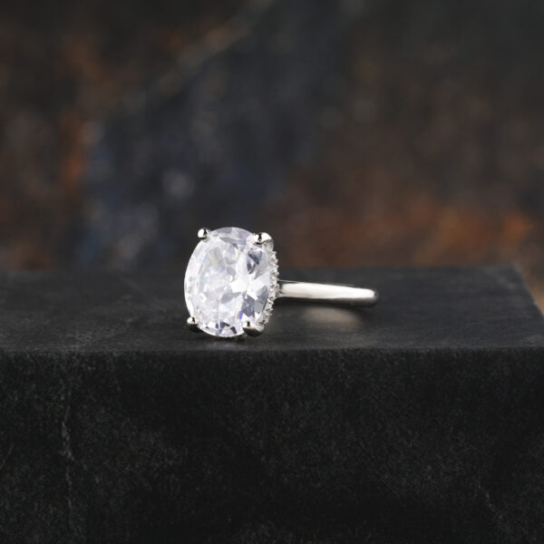 2 Carat Cushion Moissanite Anniversary Ring in 14K Solid Gold - Image 3