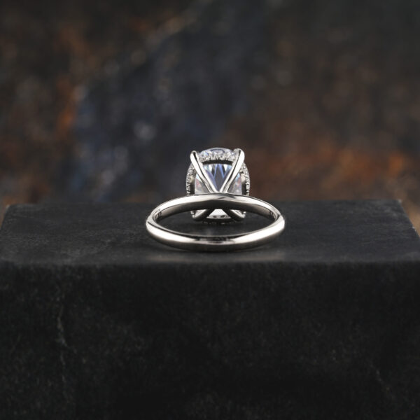 2 Carat Cushion Moissanite Anniversary Ring in 14K Solid Gold - Image 5