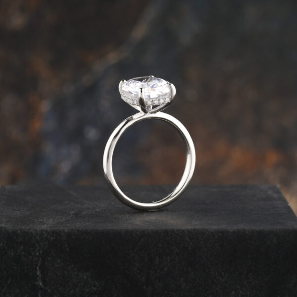 2 Carat Cushion Moissanite Anniversary Ring in 14K Solid Gold - Image 6