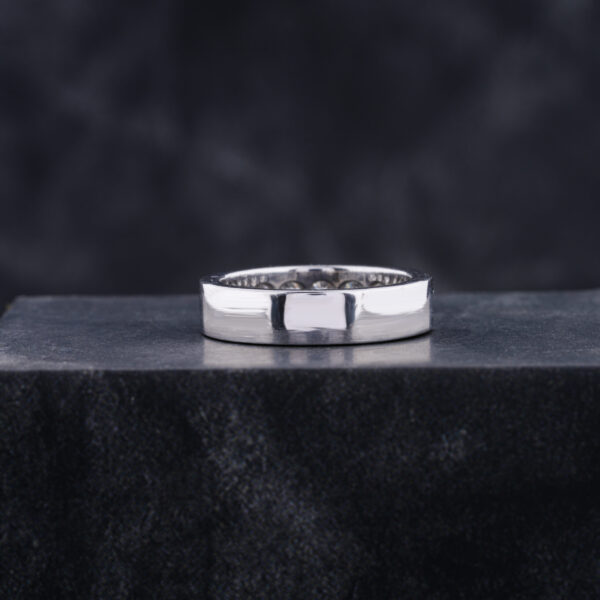 Moissanite Wedding Band, channel set band For Men - Image 4