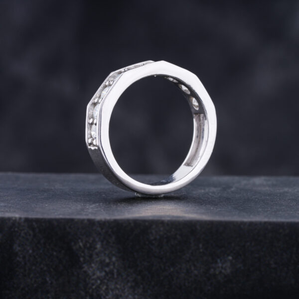 Moissanite Wedding Band, channel set band For Men - Image 5