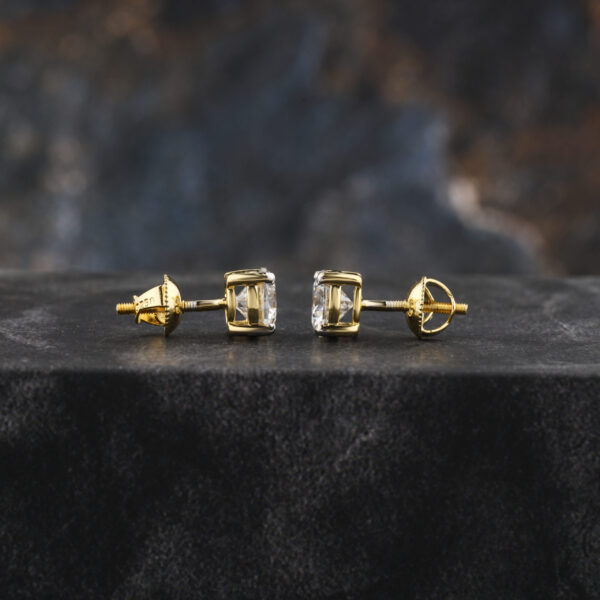 1CT+1CT Brilliant Round Moissanite Earrings Studs - Image 5